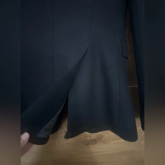 Smythe Black One Button Blazer les vestes size 2 long shawl coller blazer - Picture 12 of 13